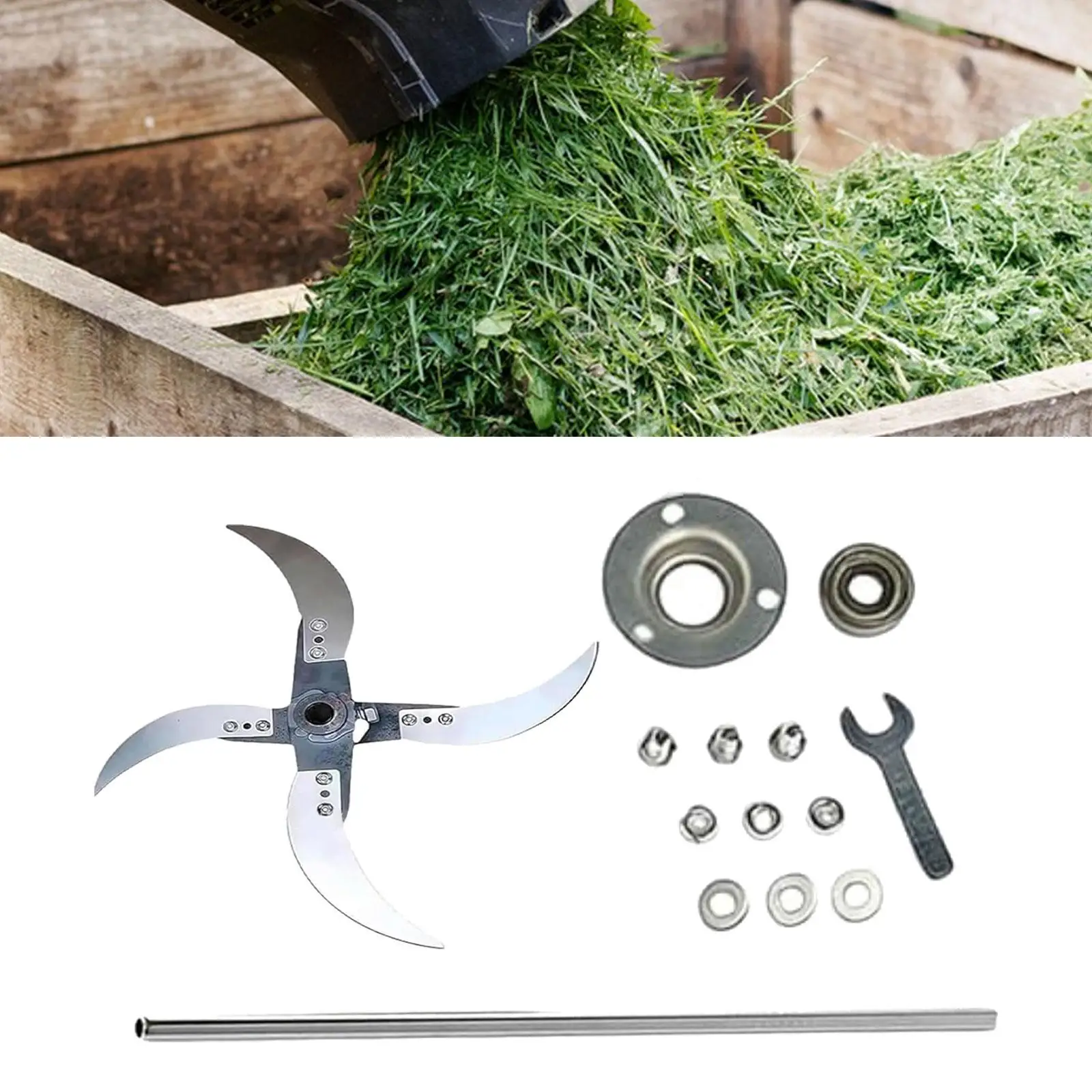 Household Farming Grass Shredder Knife Blades Farm Tool Efficient for Landscapers Sturdy Vegetable Shredder Set Chopping Blades