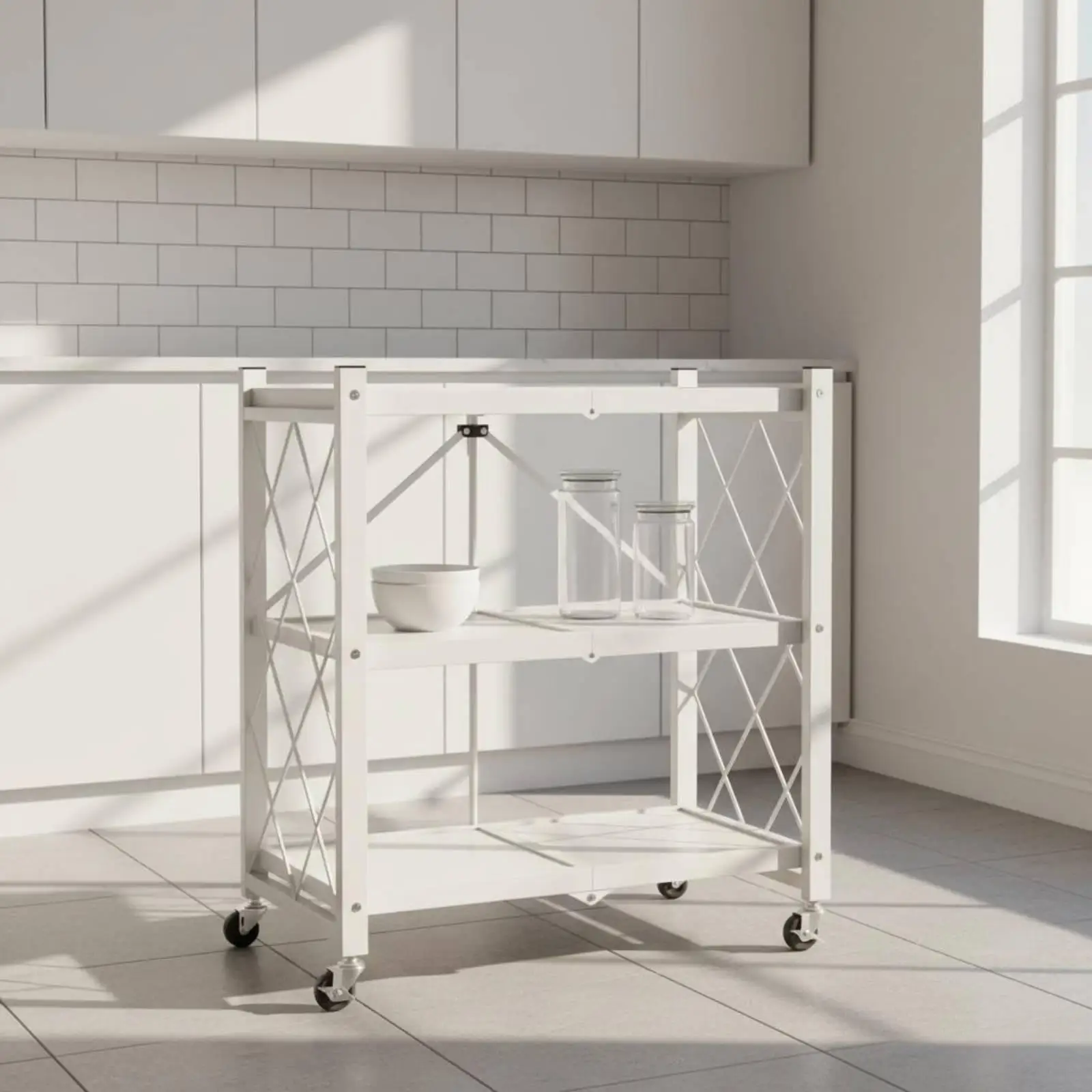 Estante organizado con productos de cocina