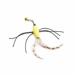 Varita interactiva para gatos con plumas e insectos intercambiables
