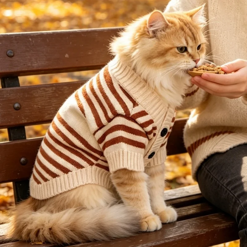 Suéter Oso para Perros y Gatos – JersÉn Cálido a Rayas - imagen 4