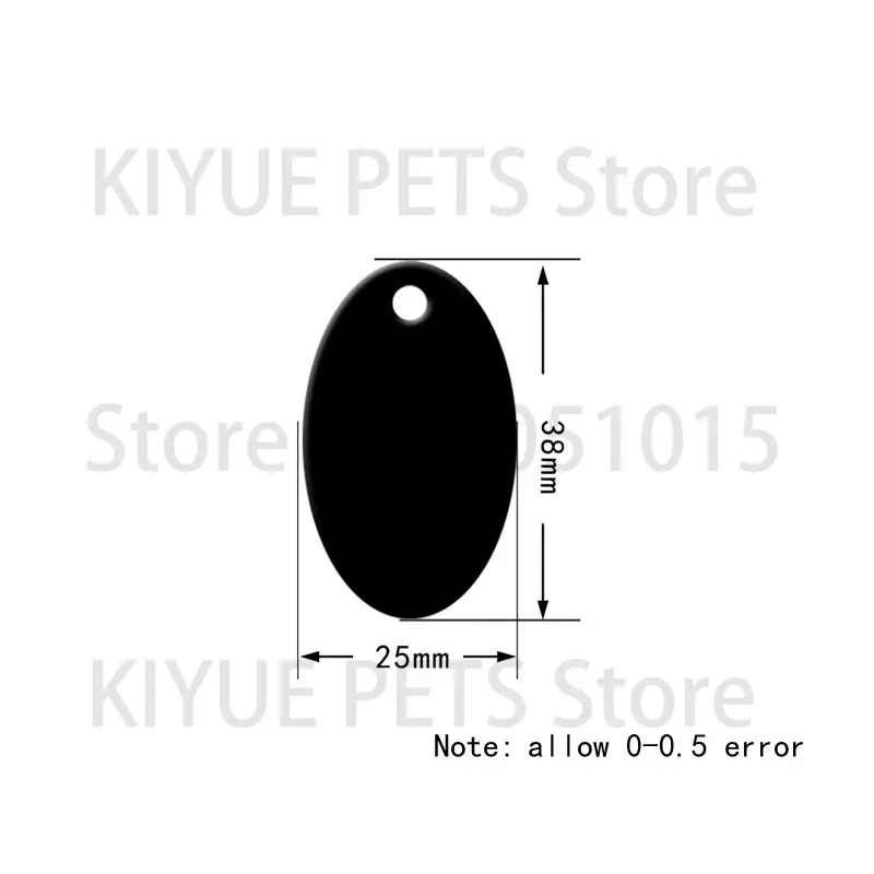 Etiqueta identificación ovalada para perro y gato – Metal personalizado - imagen 3
