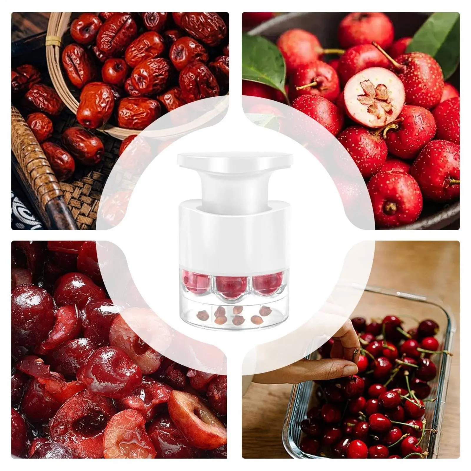 Descorazonador de cerezas grado alimenticio múltiple, fácil de usar - imagen 4