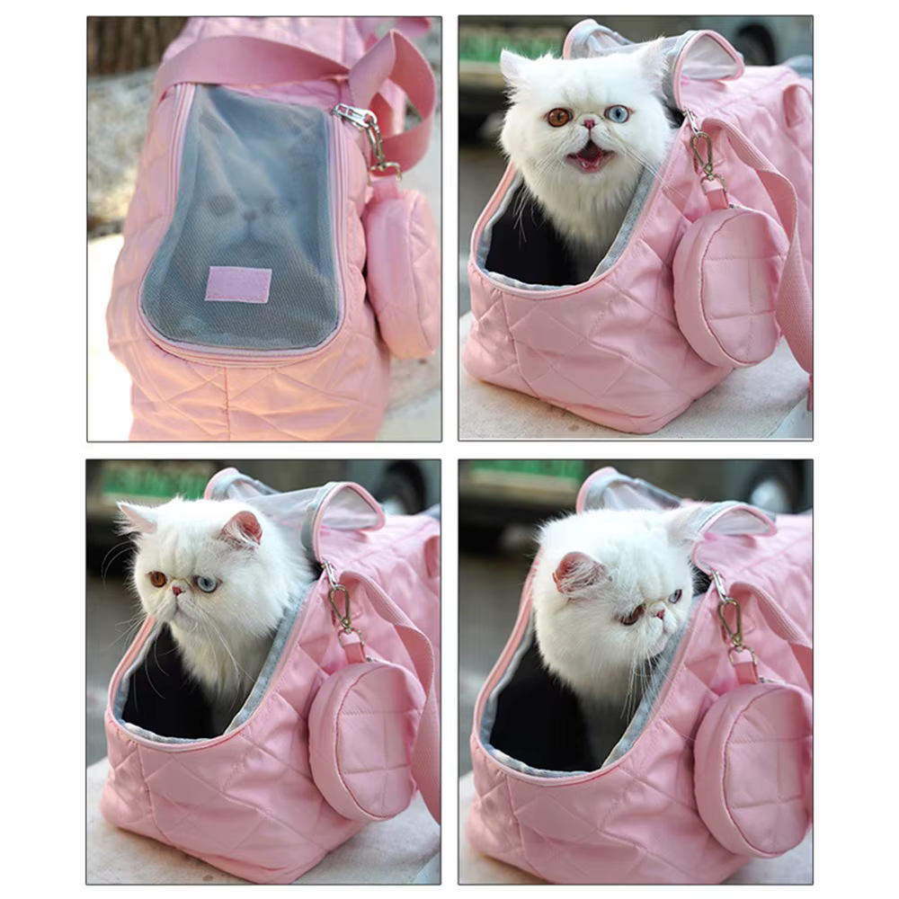 Bolso transporte acolchado y transpirable para gatos y cachorros - imagen 3