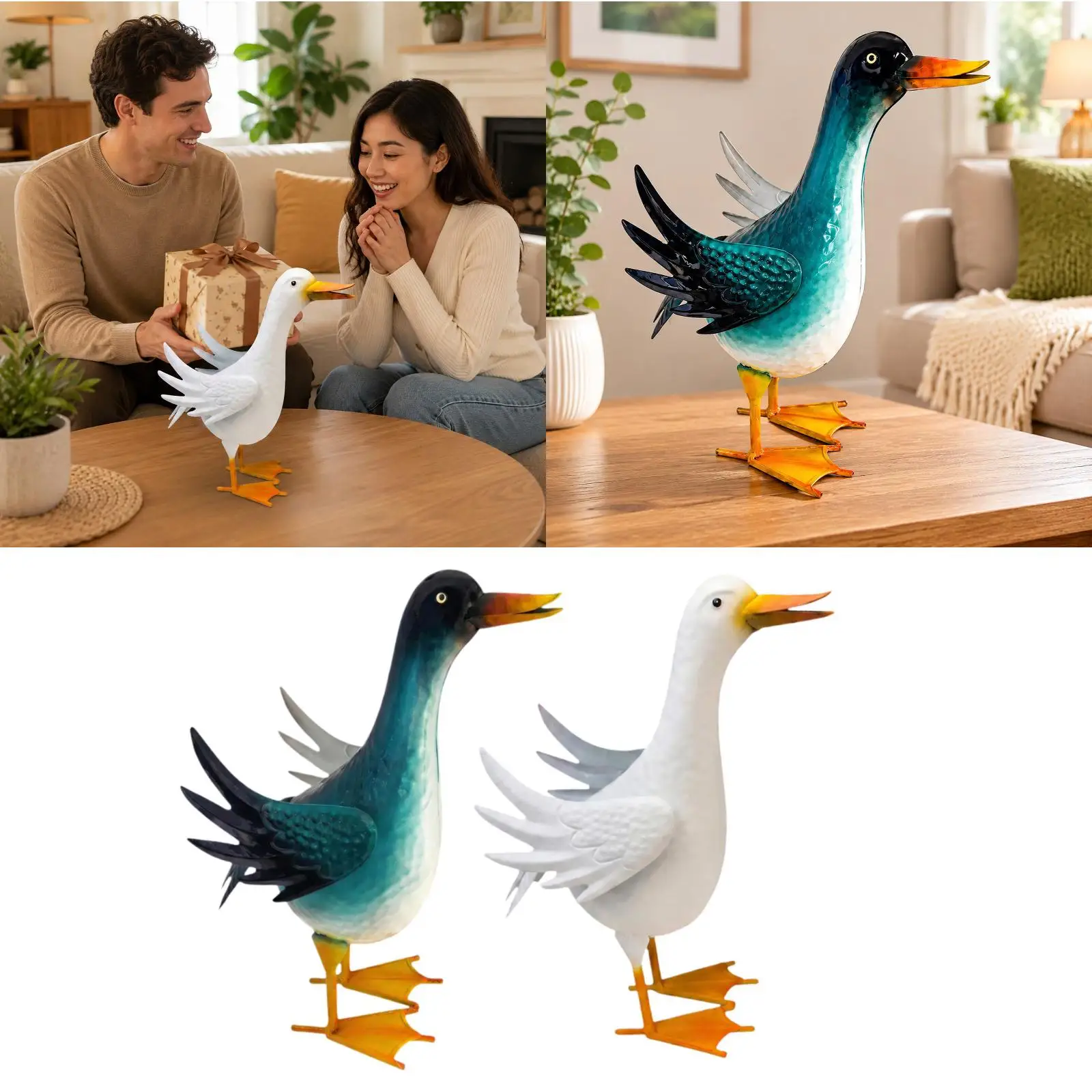 Figura de pato para jardín, estatua decorativa de exteriores - imagen 4