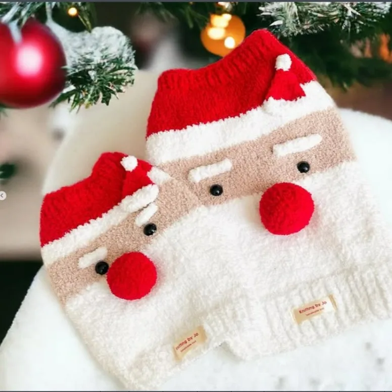 Suéter de invierno para perros en punto navideño