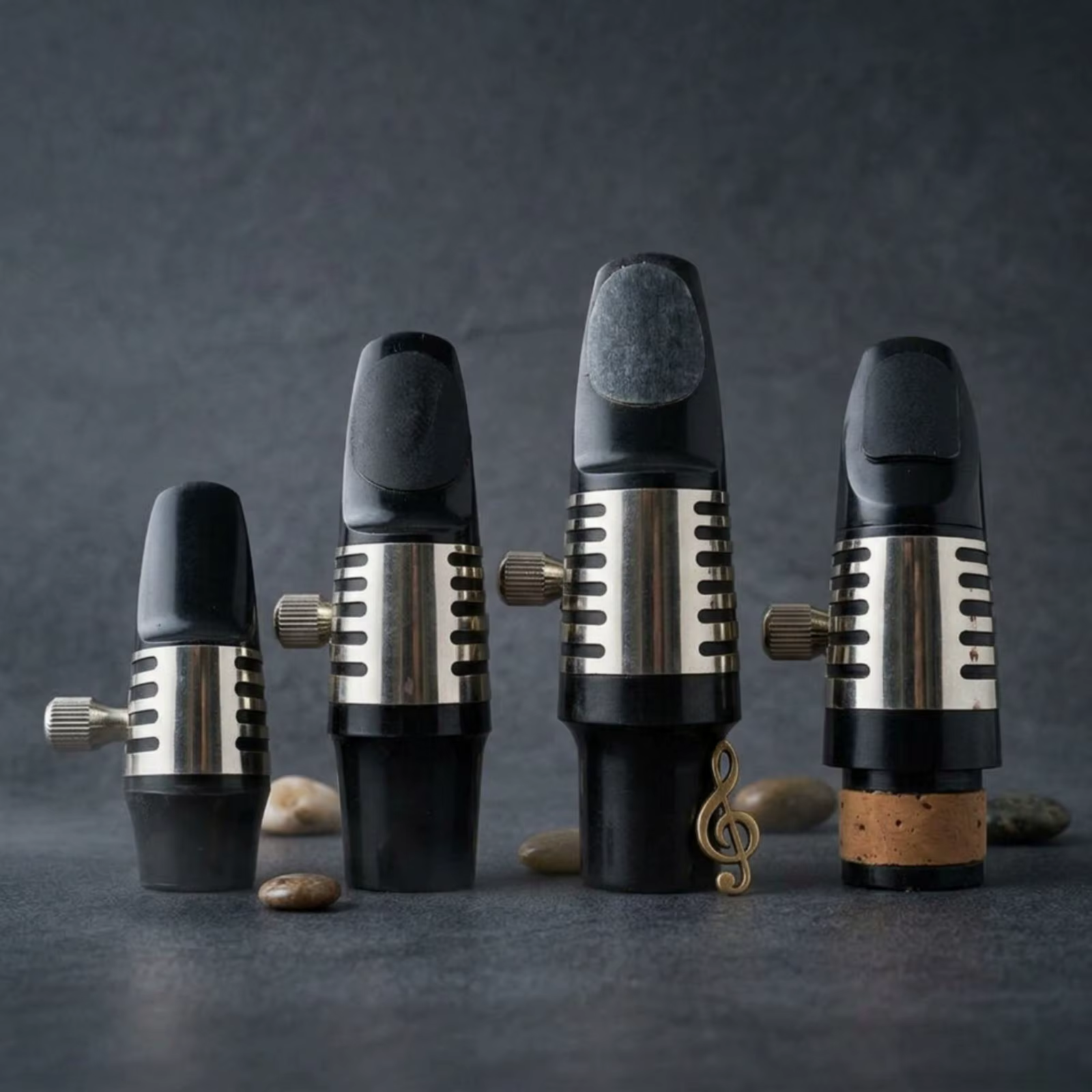 Ligadura metálica acanalada para clarinete y saxofón - imagen 3