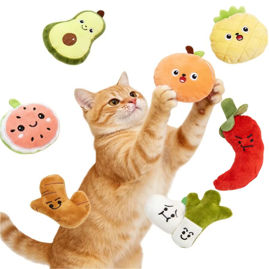 Juguete interactivo catnip en forma de verdura para gato - imagen 2
