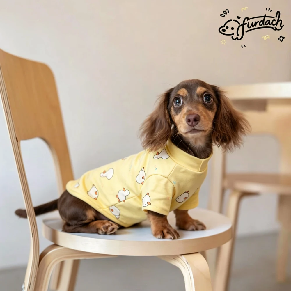Abrigo algodón suave para perro salchicha Dachshund, manga larga pato - imagen 4