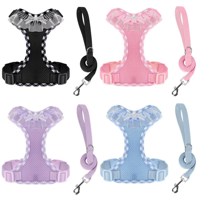 Arnés transpirable ajustable para perro y gato – Chaleco con lazo para mascotas pequeñas