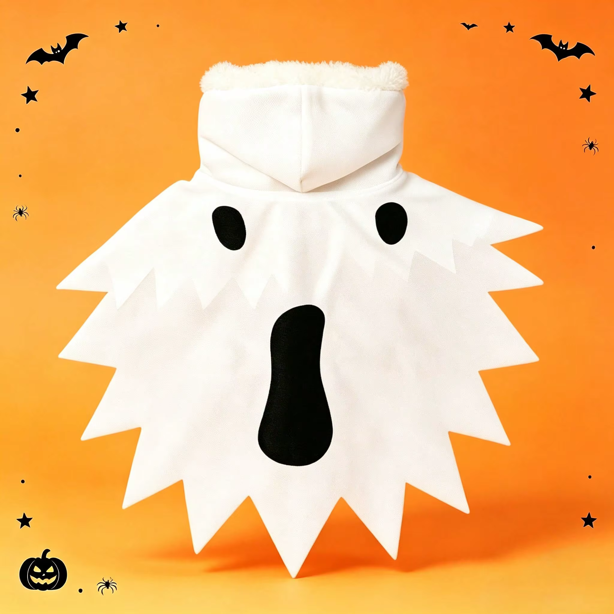 Disfraz Fantasma para Perro de Halloween – Capa con Capucha para Perros Pequeños - imagen 3