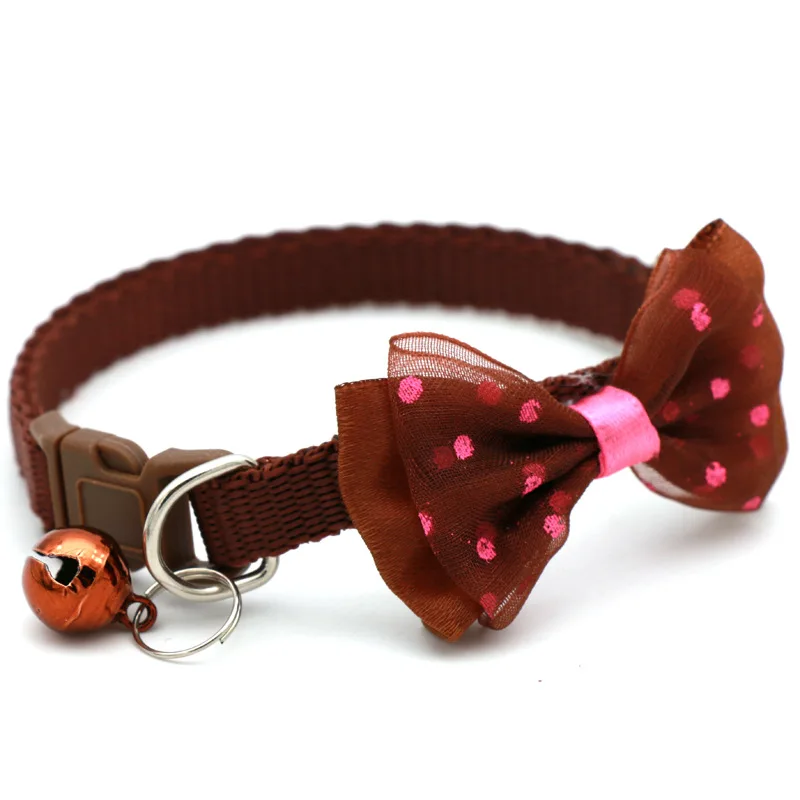 Collar ajustable reflectante con lazo y campana seguro para gatos - imagen 3