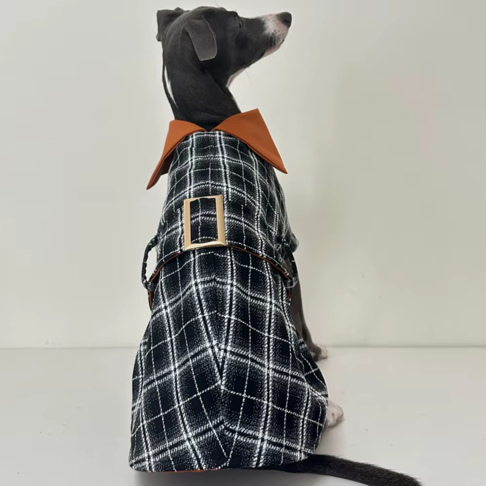 Abrigo cortavientos a cuadros para galgo italiano y whippet - imagen 4