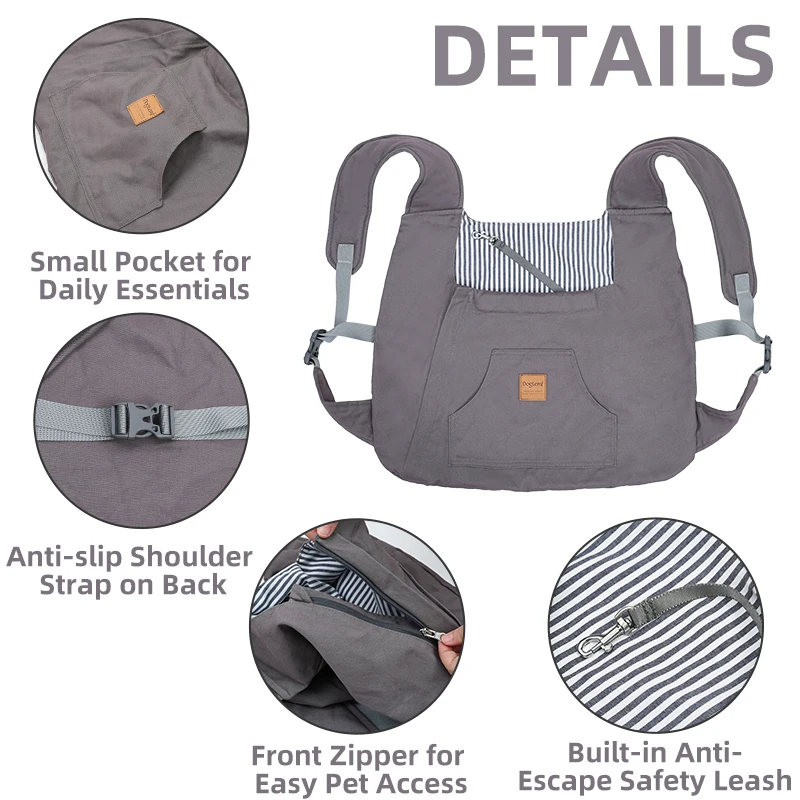Mochila Transportadora Transpirable para Gatos y Perros Pequeños