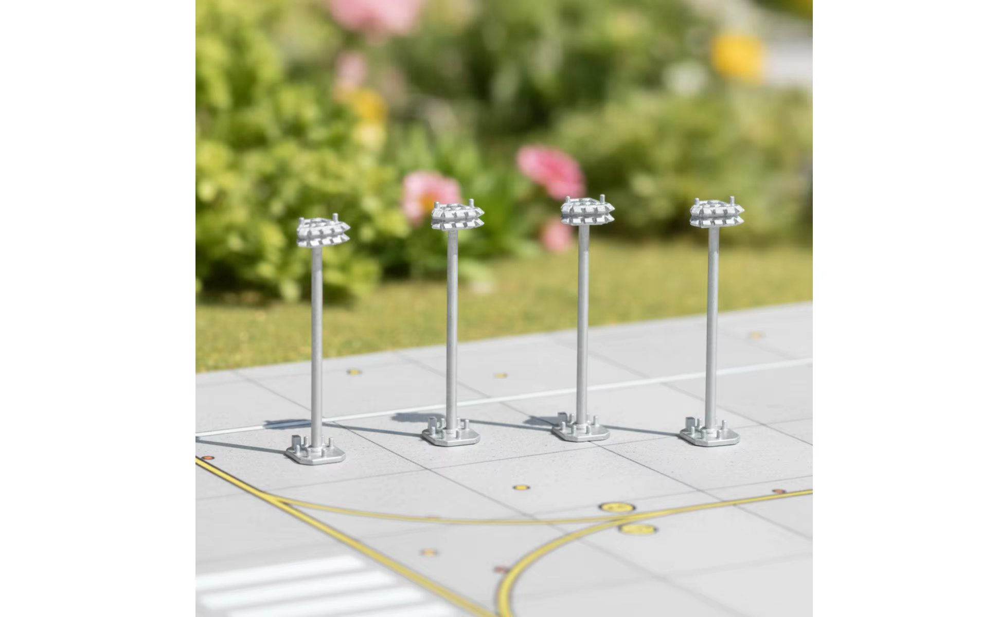 Accesorios delgados para postes de iluminación de aeropuertos