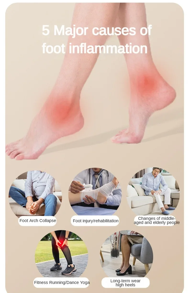 Rodillo de masaje para fascitis plantar en uso