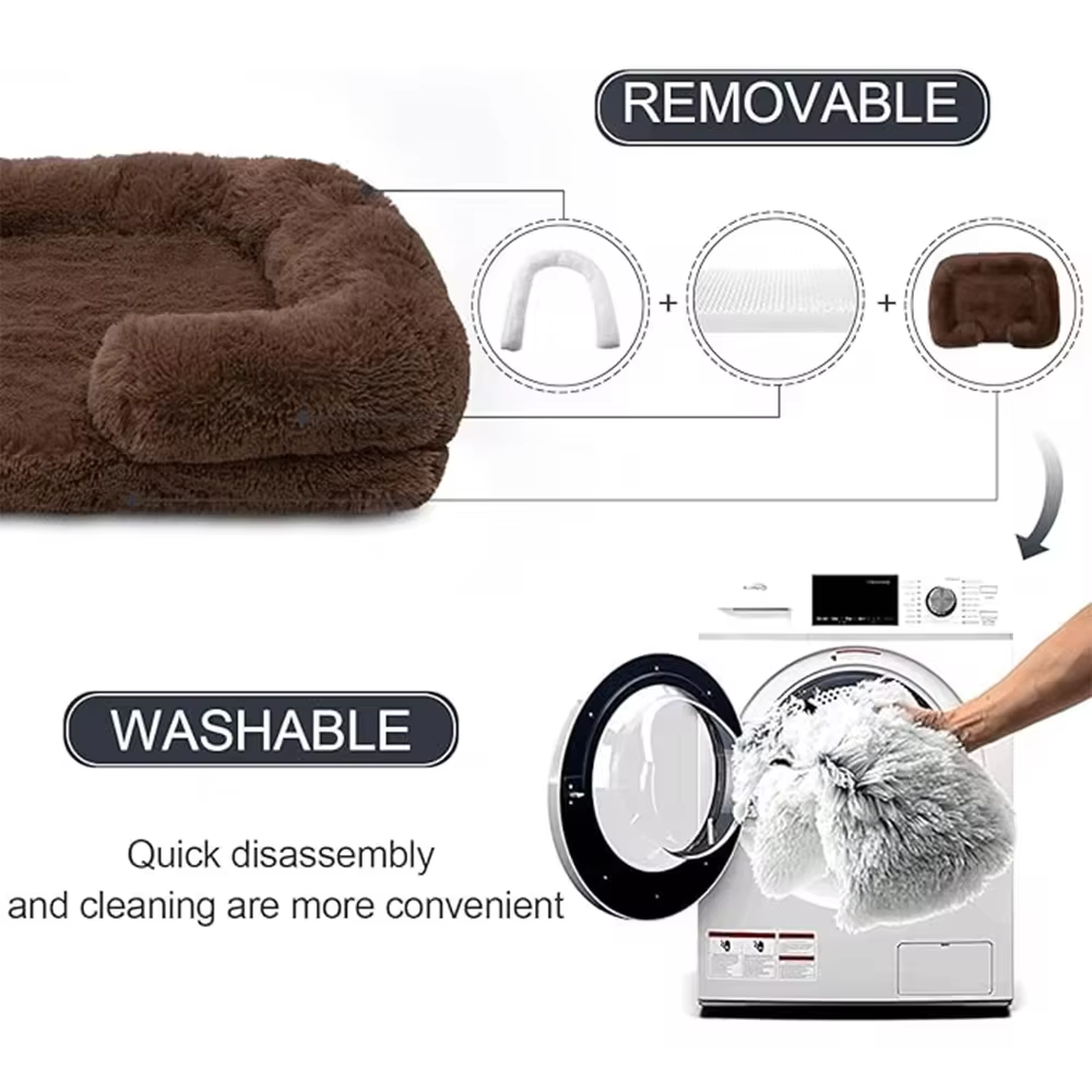 Cama de felpa nido para gatos y perros pequeños, cálida de invierno