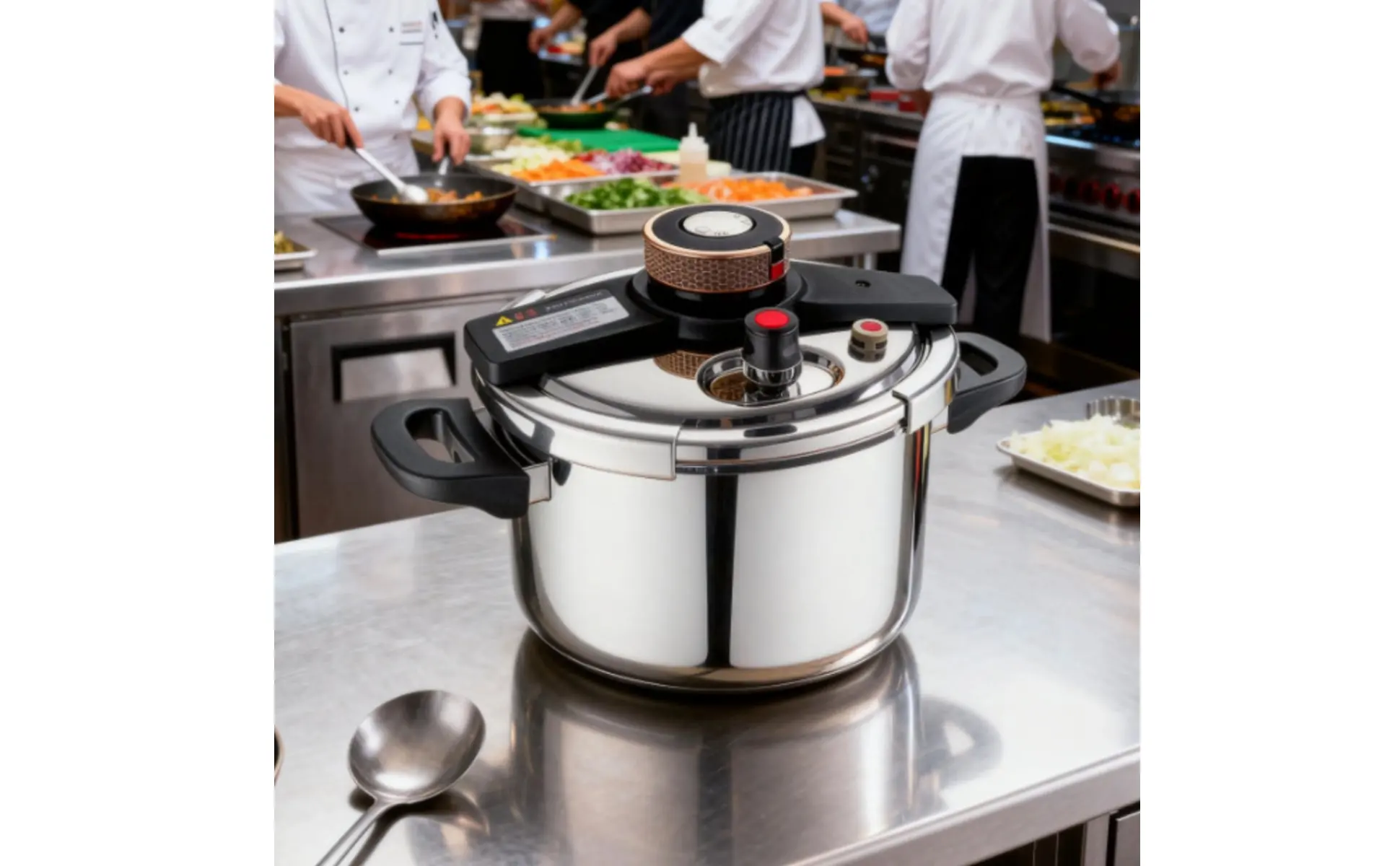 Detalle de la olla y la tapa
