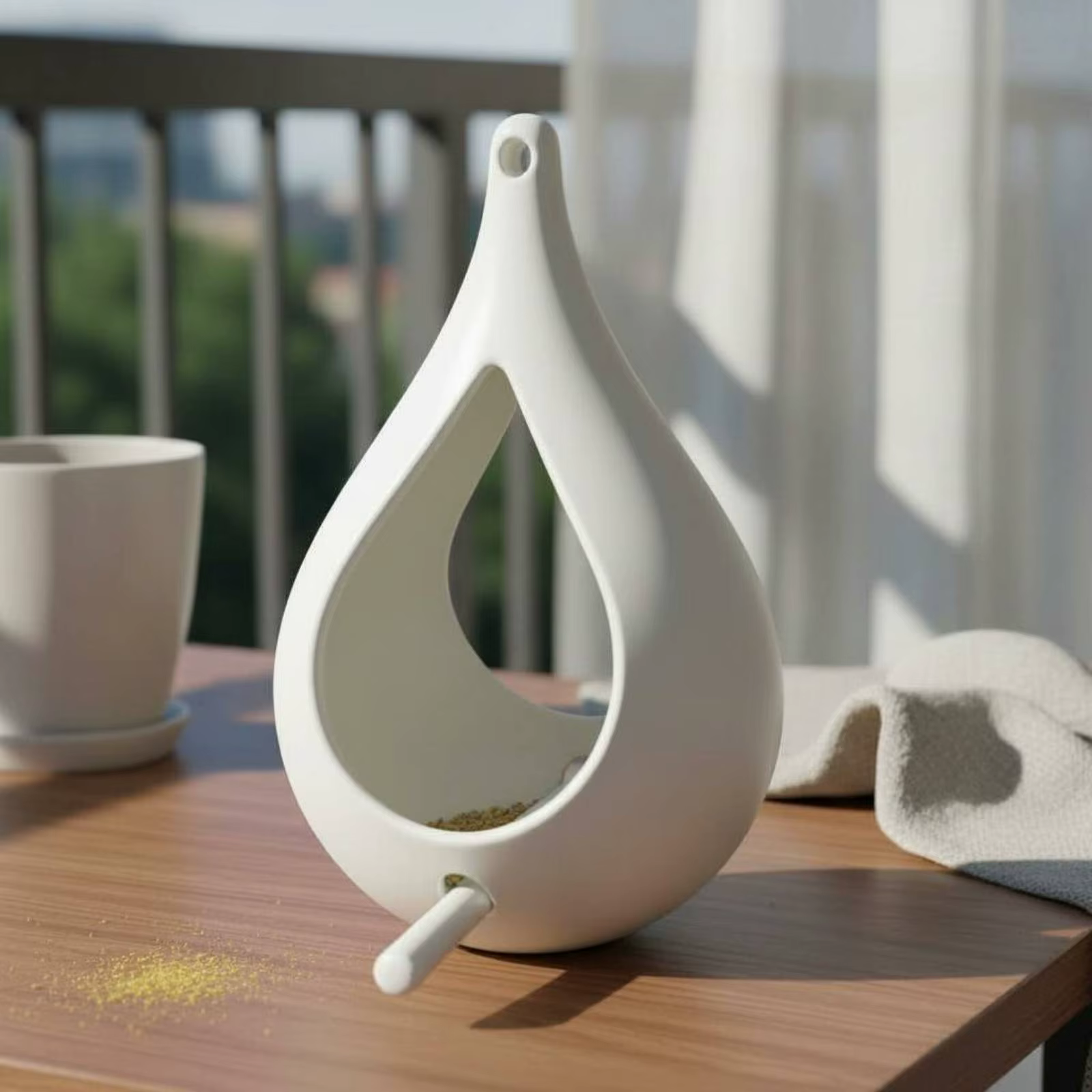 Comedero Colgante para Pájaros de Jardín – Resistente al Exterior - imagen 2