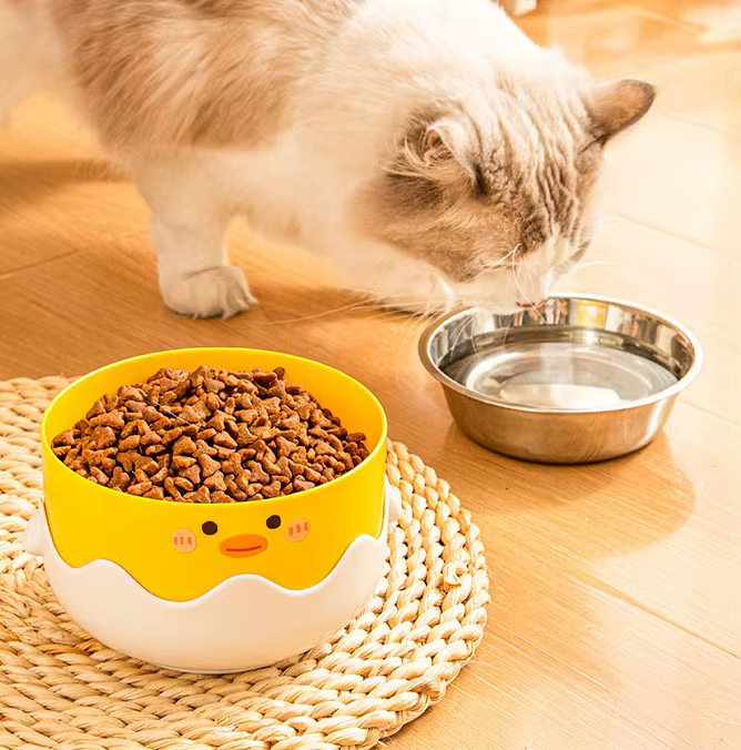 Cuenco de acero inoxidable para gatos con forma de huevo - imagen 5