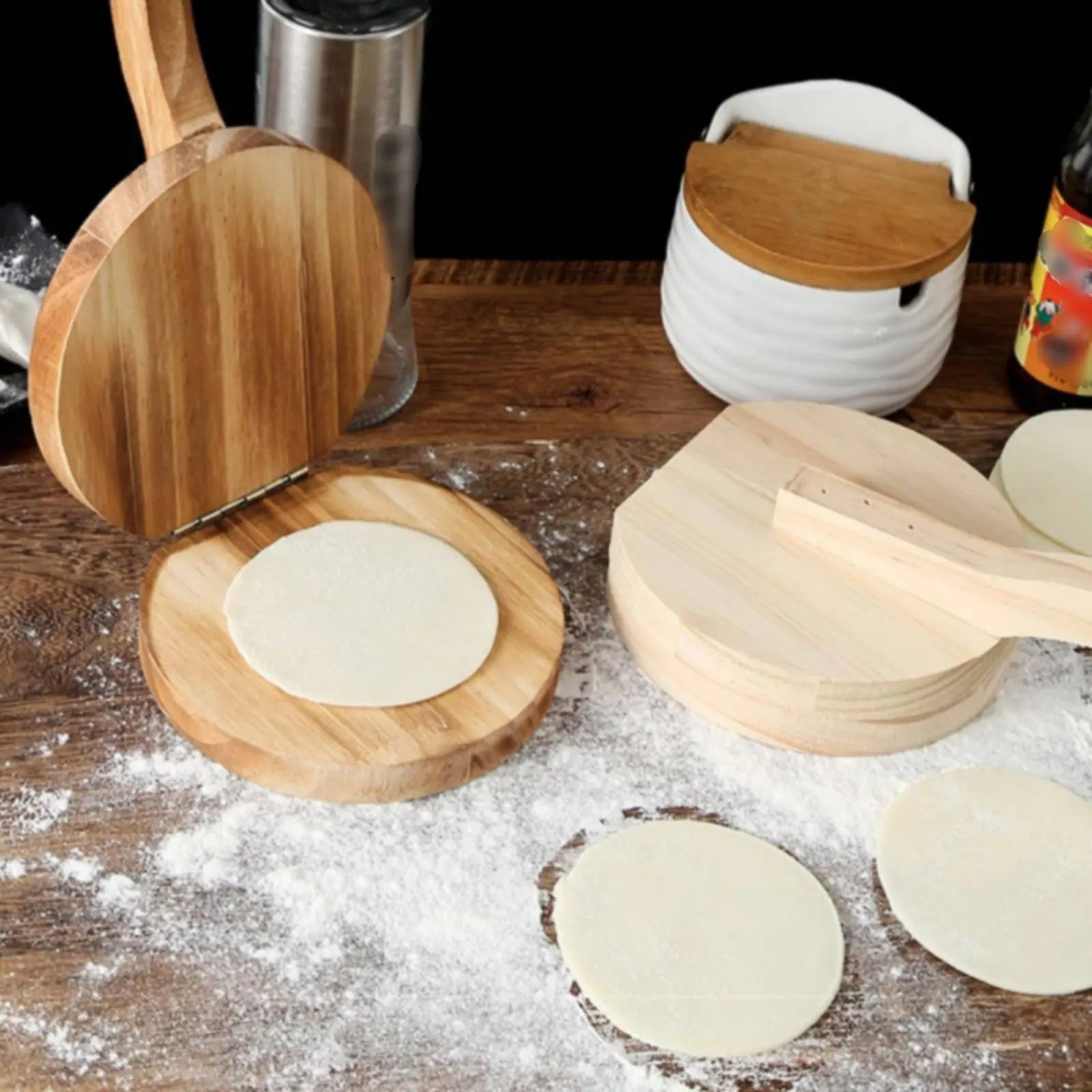 Prensa de empanadillas de madera resistente, molde manual fácil - imagen 4