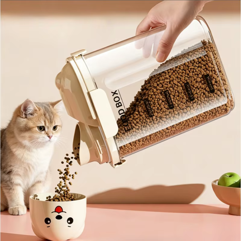 Caja hermética para pienso de gato, antiinsectos y antihumedad