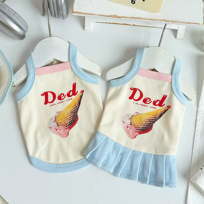Vestido veraniego para gatos y perros – Falda princesa estampada - imagen 4
