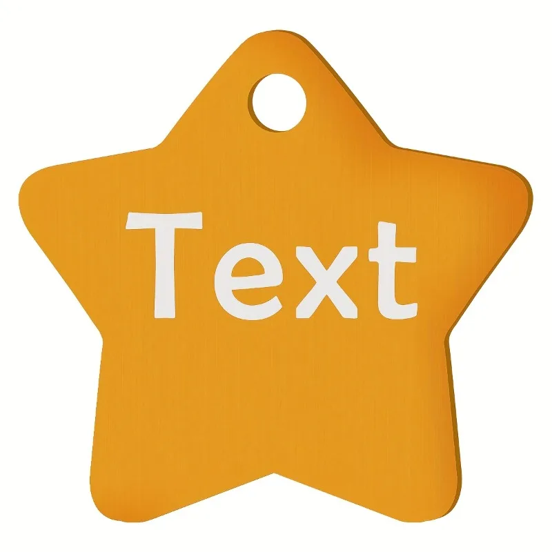 Placa identificativa personalizada para perro en aluminio – Estrella - imagen 2
