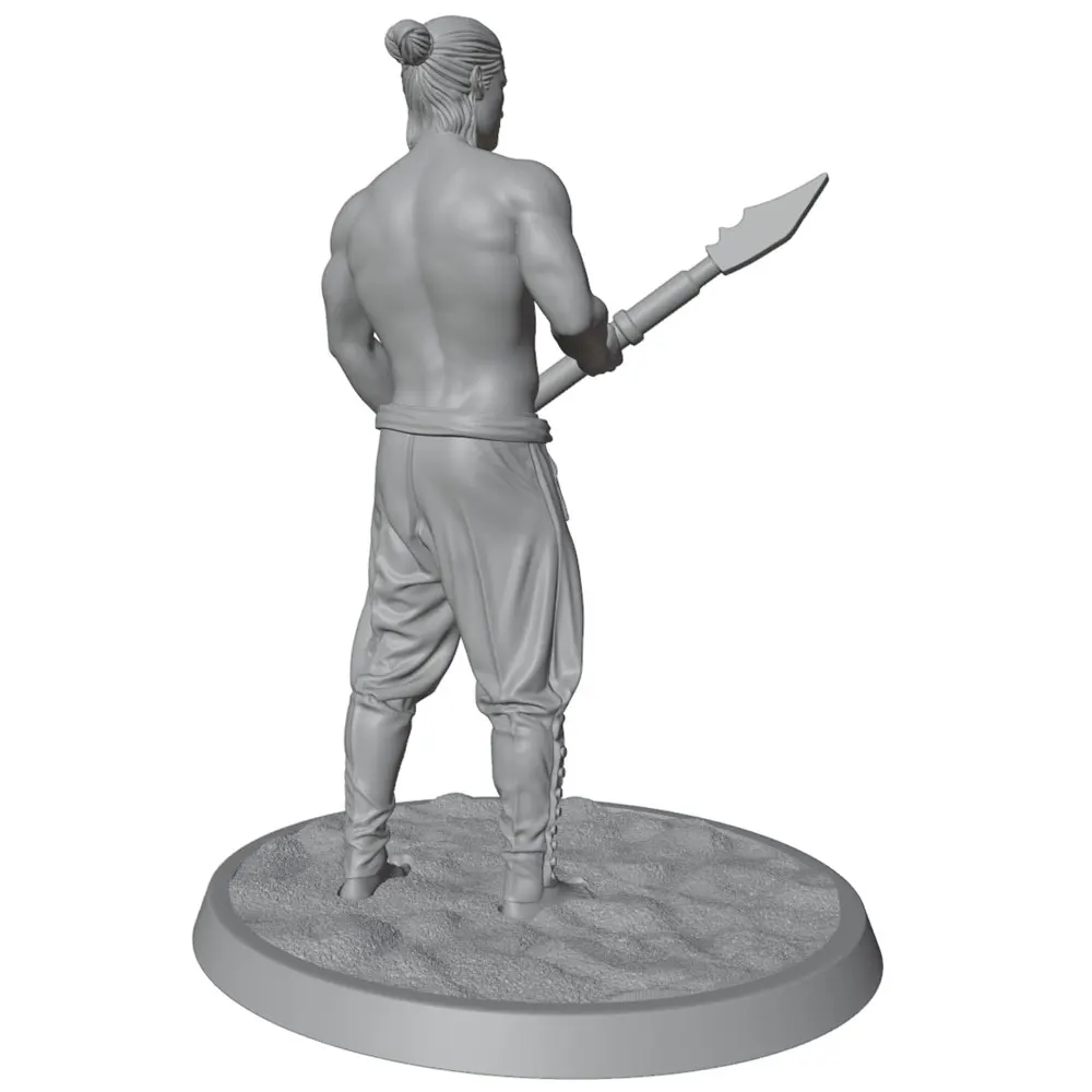 Otra perspectiva de la estatua en miniatura de resina escala 1/24