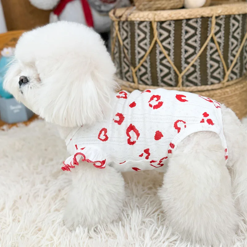 Pijama estampado blanco para perros pequeños