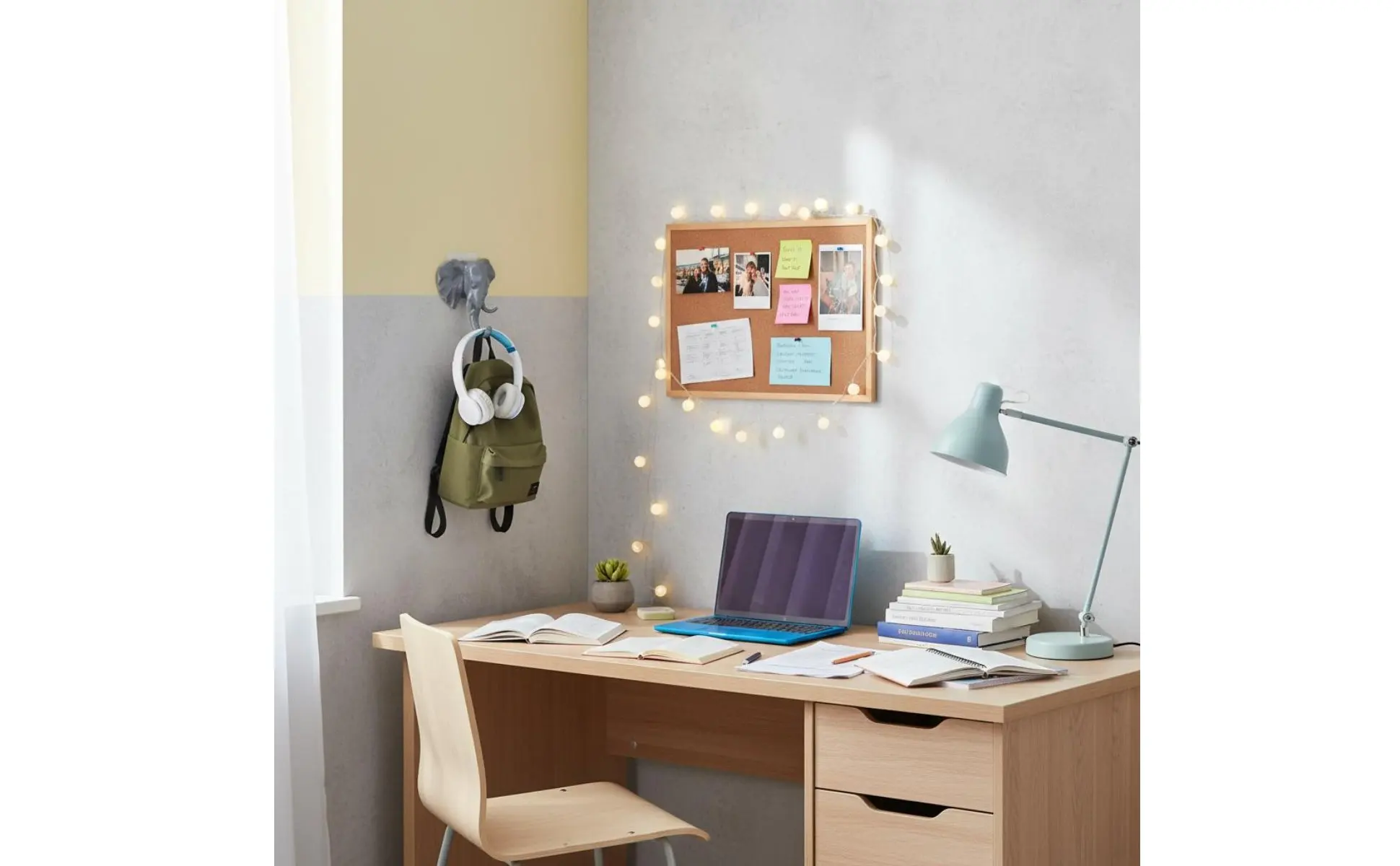Gancho de pared con cabeza de elefante en pared