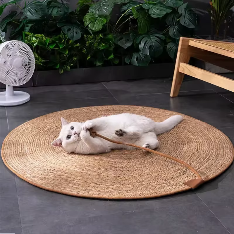 Rascador de Ratán Natural para Gatos – Protector de Muebles y Juego - imagen 3