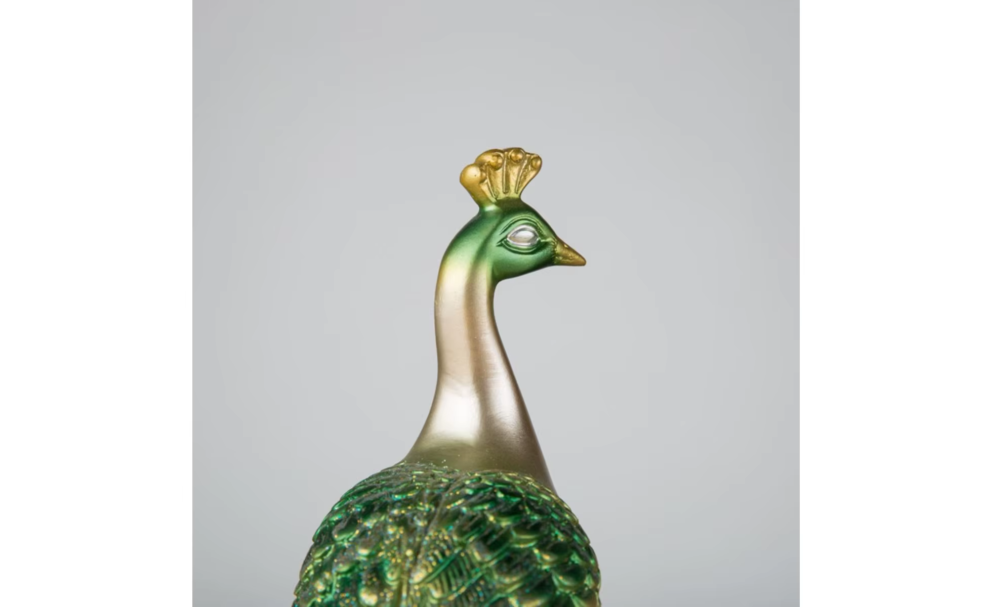Soporte de pavo real con acabado decorativo para botella