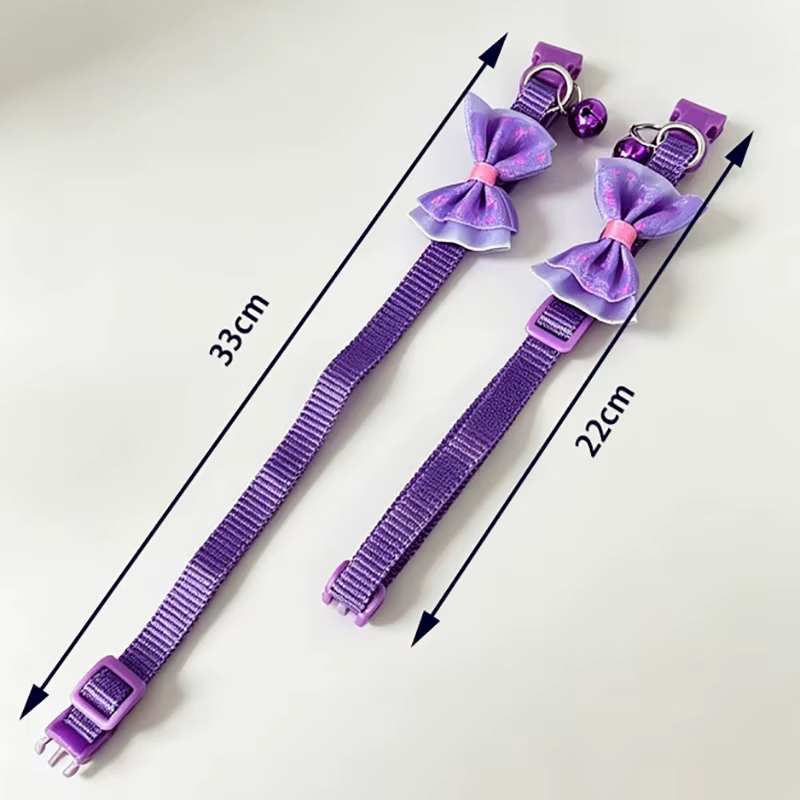 Collar con campana y lazo suave para gato y perro – moda elegante - imagen 5