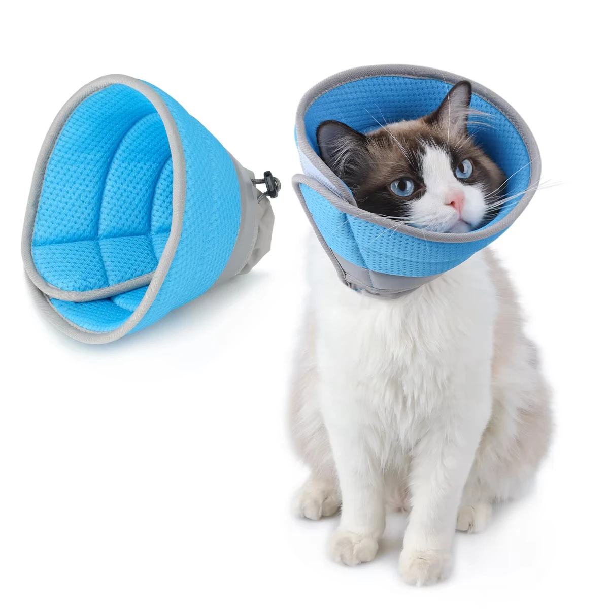 Collar cónico ajustable para gatos y perros – Anti-lamer y post-operatorio