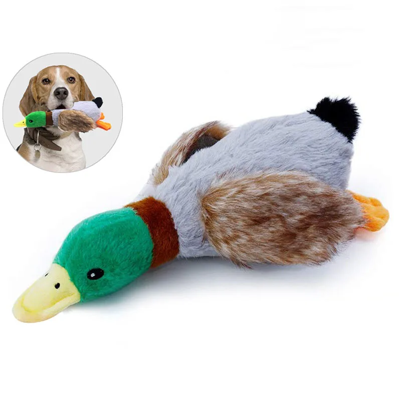 Juguete masticable de pato salvaje realista con sonido para perros - imagen 4