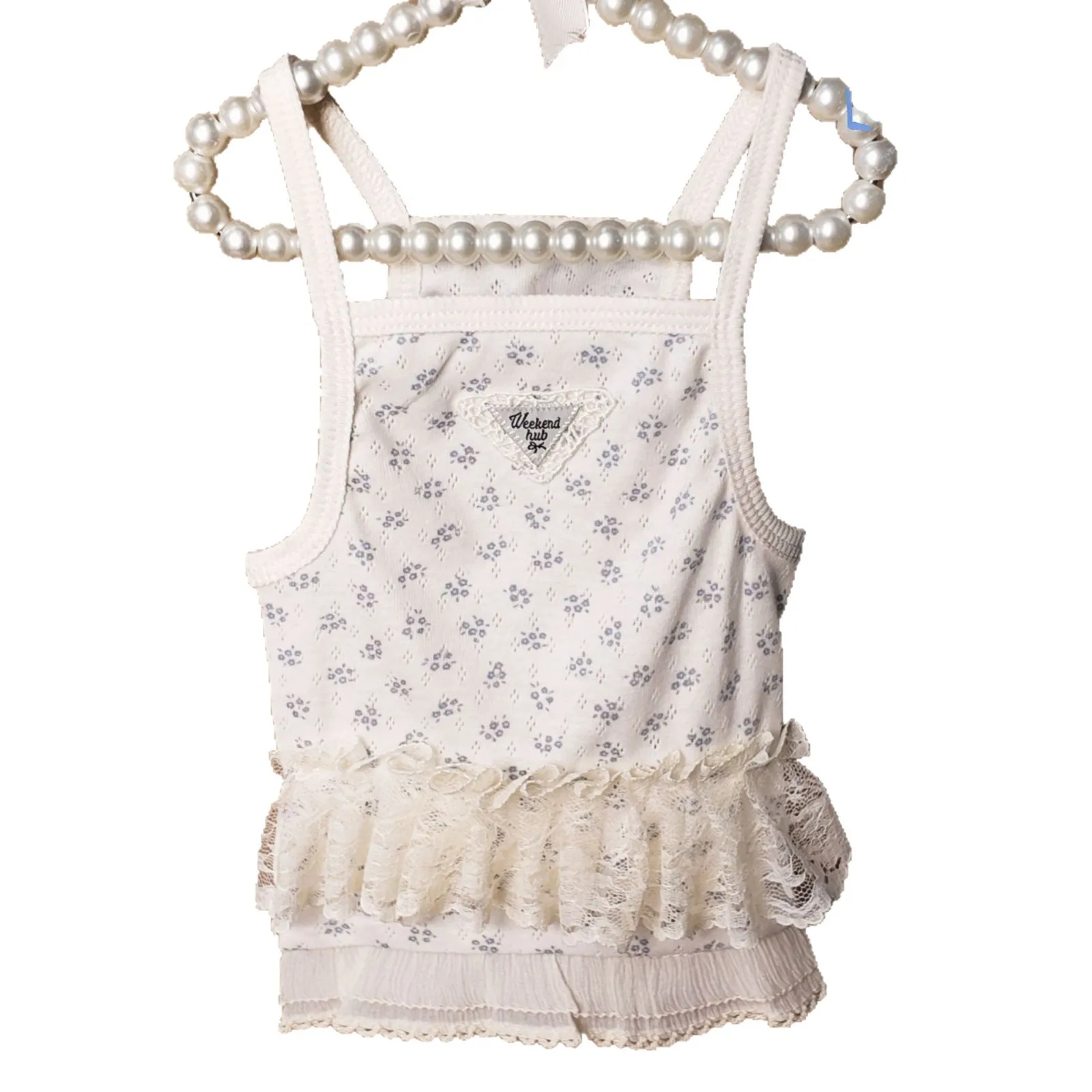 Vestido floral de encaje para perros pequeños, primavera y verano - imagen 2