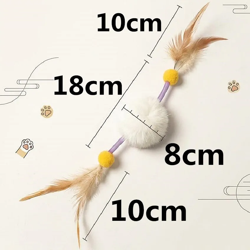 Juguete Interactivo para Gatos con Plumas, Malla y Campana - imagen 2
