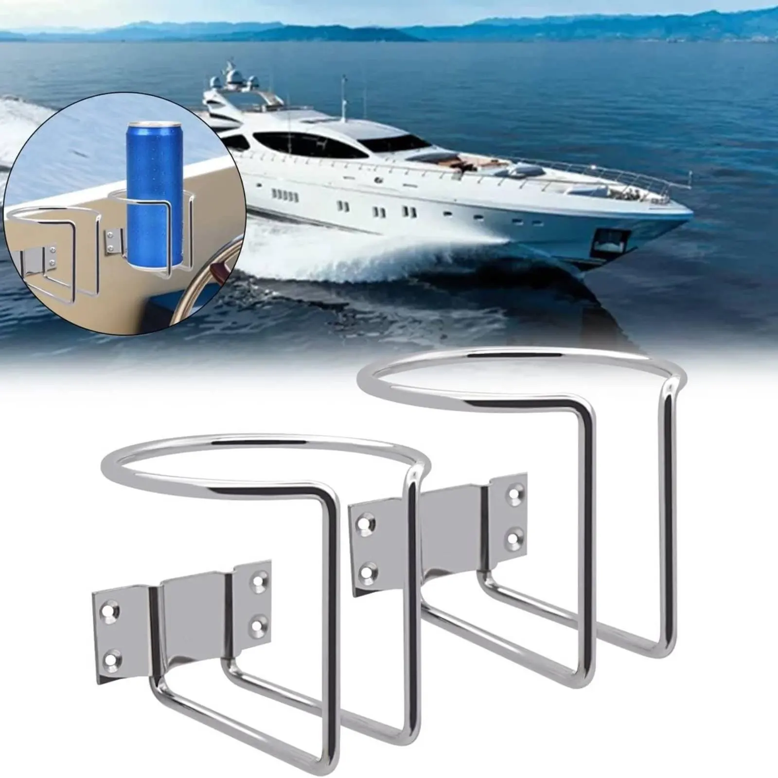 Portavasos plegable para barco y caravana, resistente al óxido - imagen 4