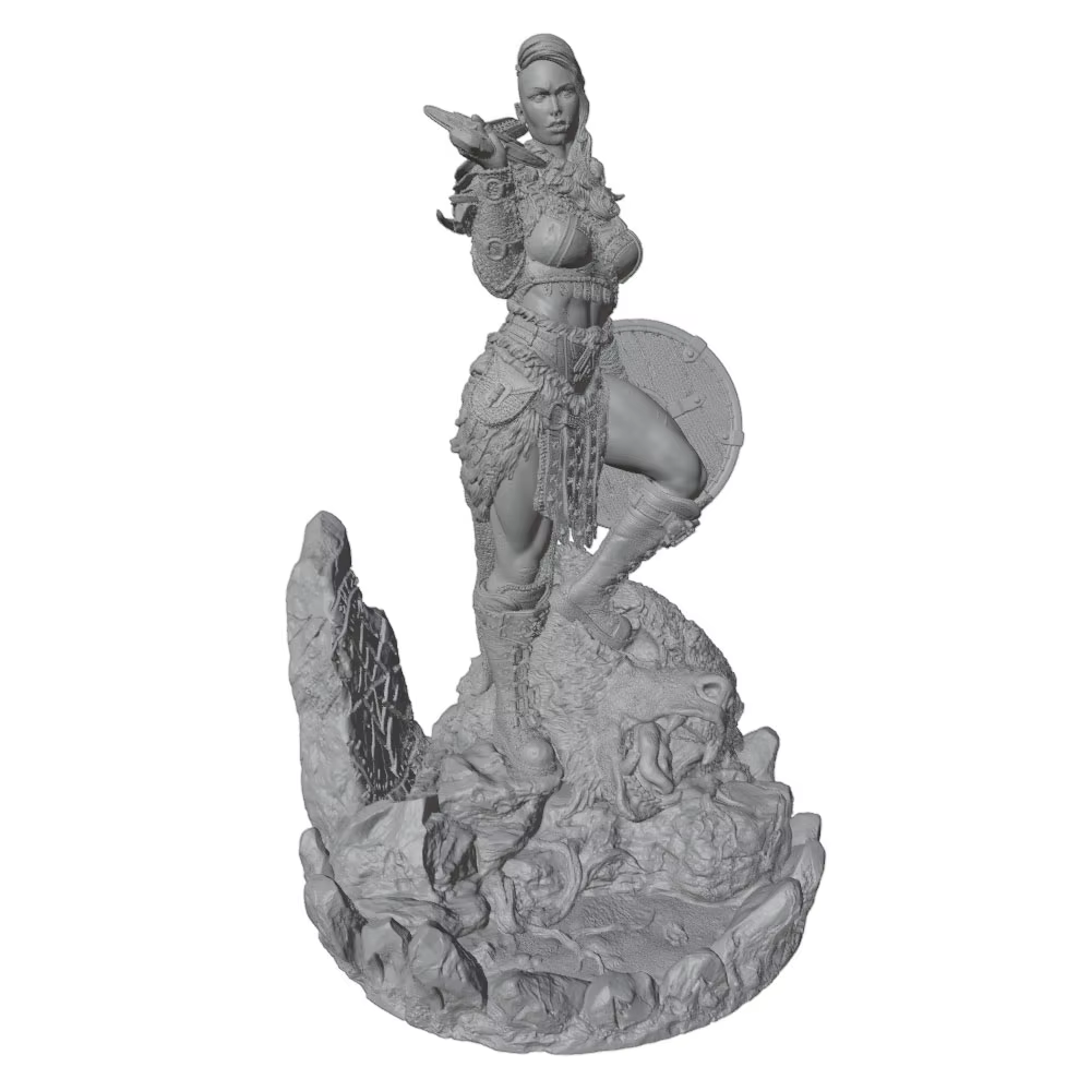 Figura de resina pintada y acabada