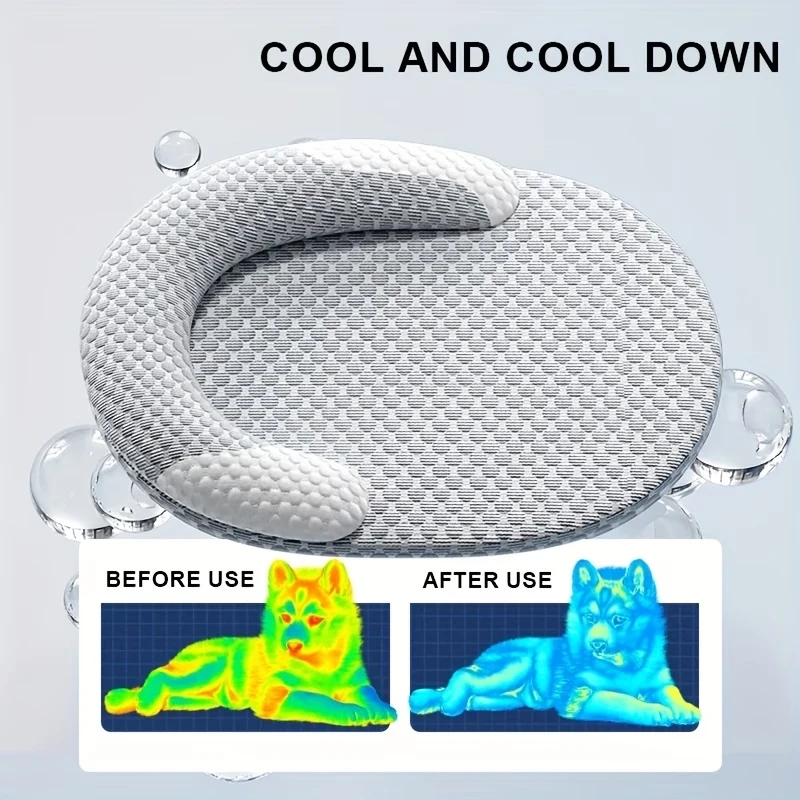 Cama refrescante de verano para gatos y perros, colchoneta nido - imagen 2