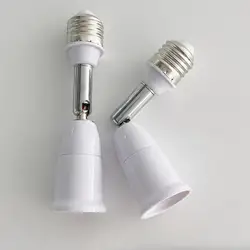Extensor portalámparas giratorio E27 ajustable en metal