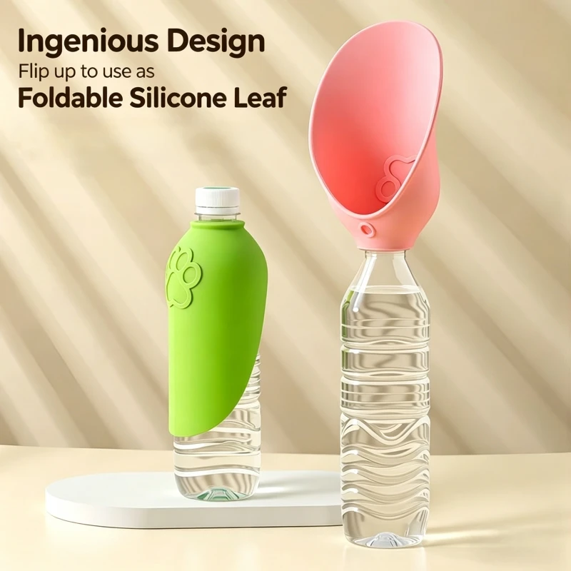 Bebedero portátil para perros y gatos con taza plegable, botella - imagen 3