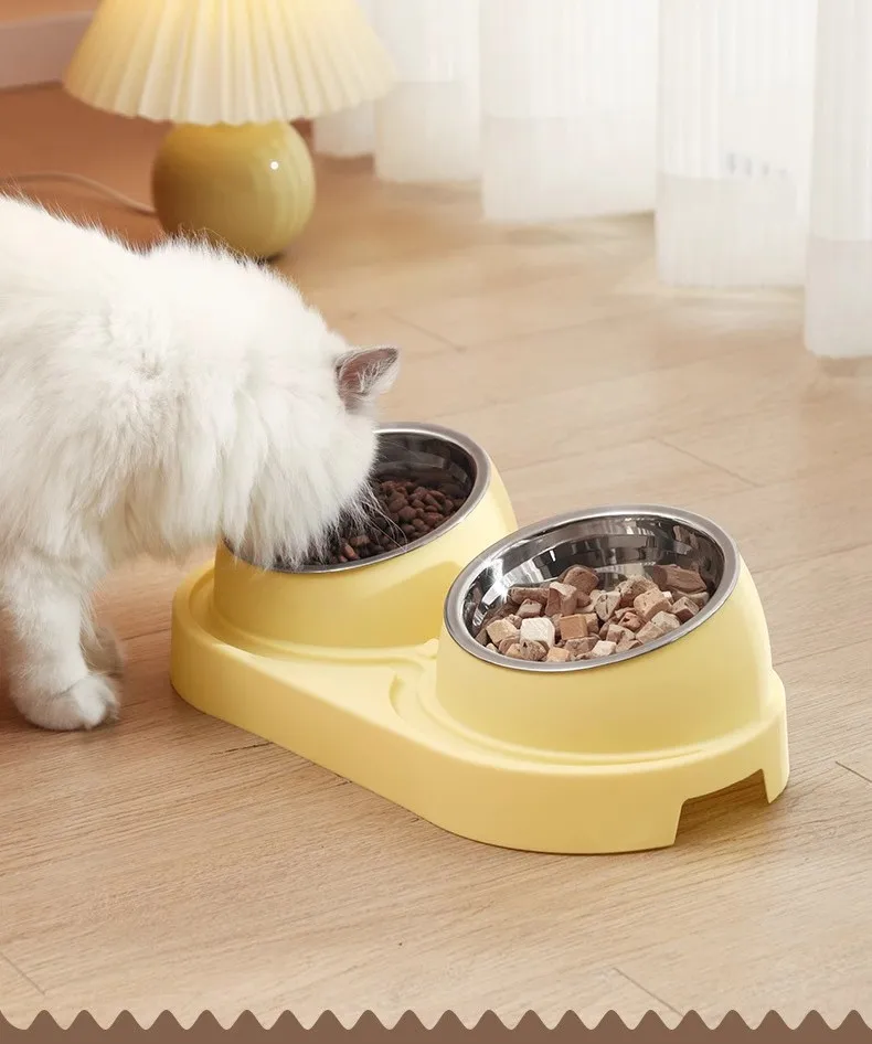 Comedero doble para perros antiderrames vista frontal