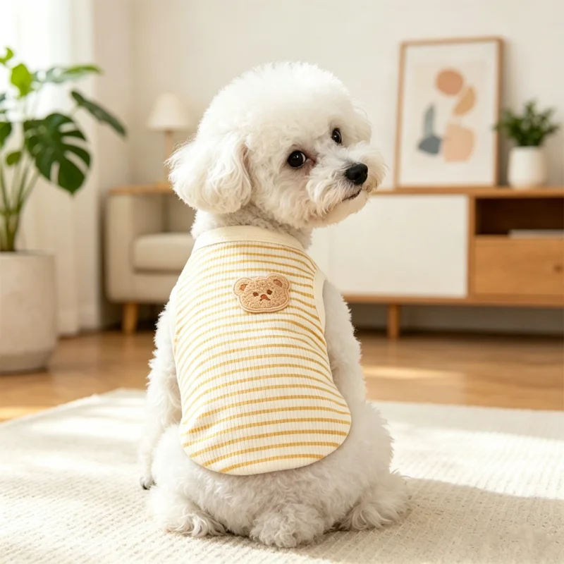 Chaleco a rayas de verano para perros y camiseta para gatos - imagen 4