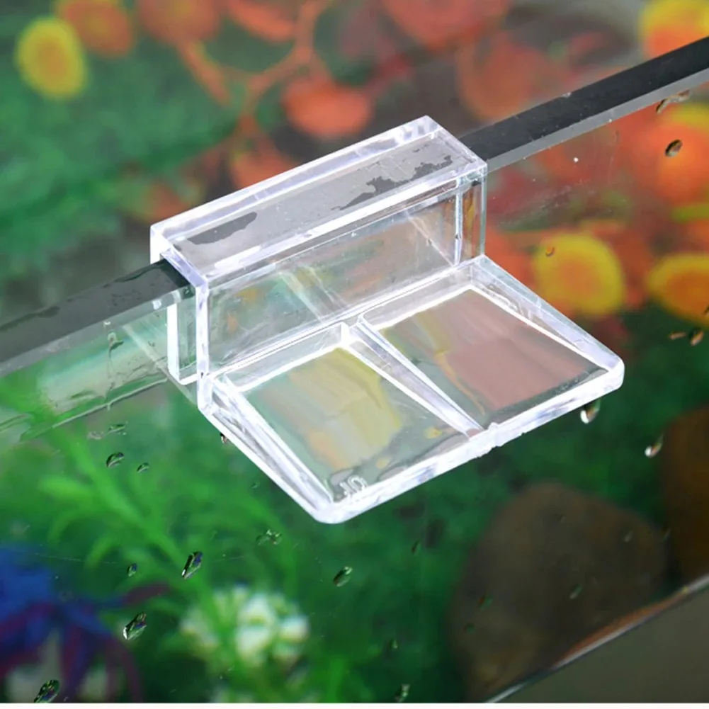 Soportes transparentes y abrazaderas para tapa de acuario de acrílico