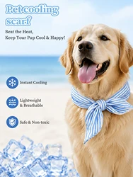 Pañuelo refrigerante ajustable para perros y gatos – Efecto hielo