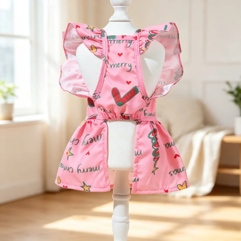 Vestido Navideño con Volantes para Gato y Perro – Falda Princesa - imagen 4