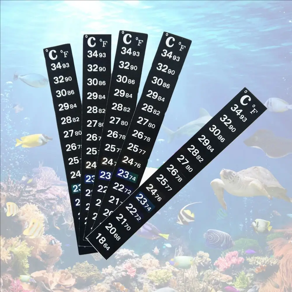 Termómetro adhesivo para acuario con doble escala y medición precisa - imagen 3
