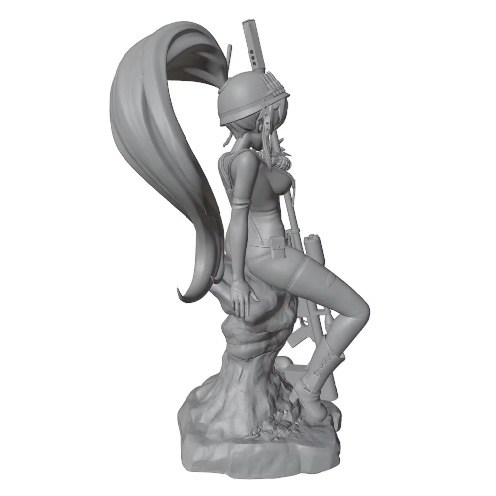 Figura de Guerrero Femenino en Resina – Kit DIY a Escala 1/24