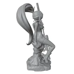 Figura de Guerrero Femenino en Resina – Kit DIY a Escala 1/24